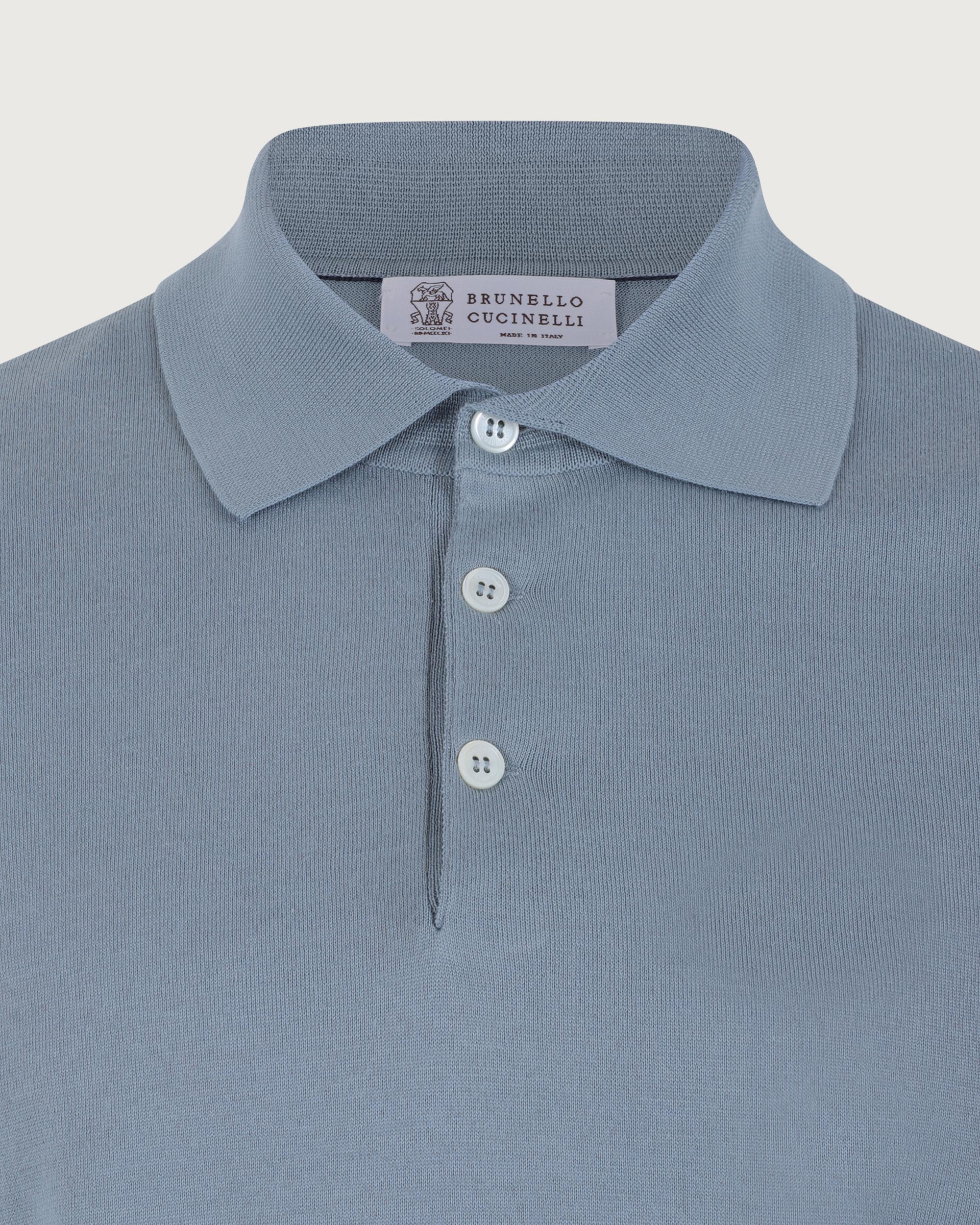 Brunello Cucinelli Polo Carta zucchero+grigio chiaro  M29800125 CMM56 