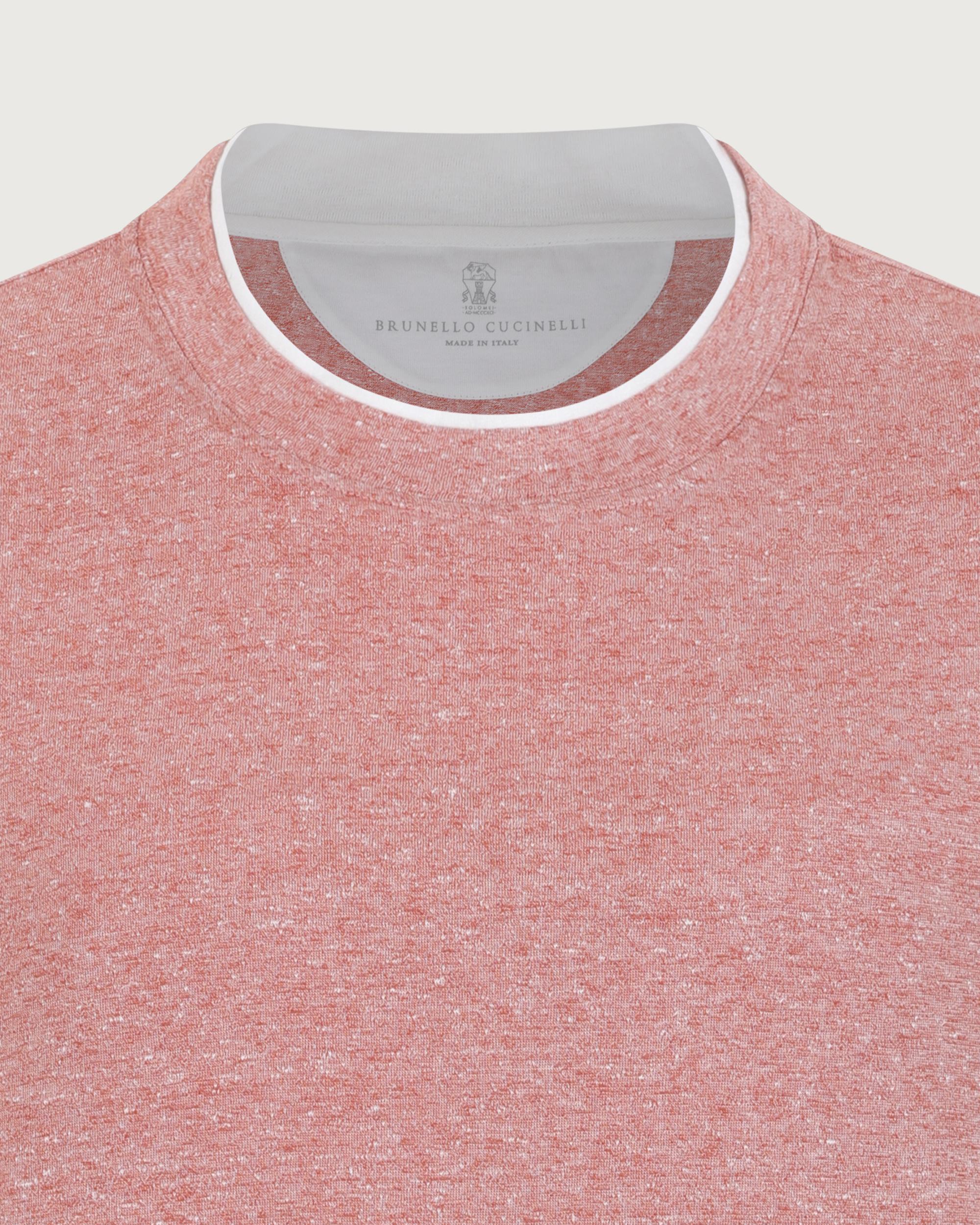 Brunello Cucinelli Girocollo Pesca+off white  MW8357427 CIW28 