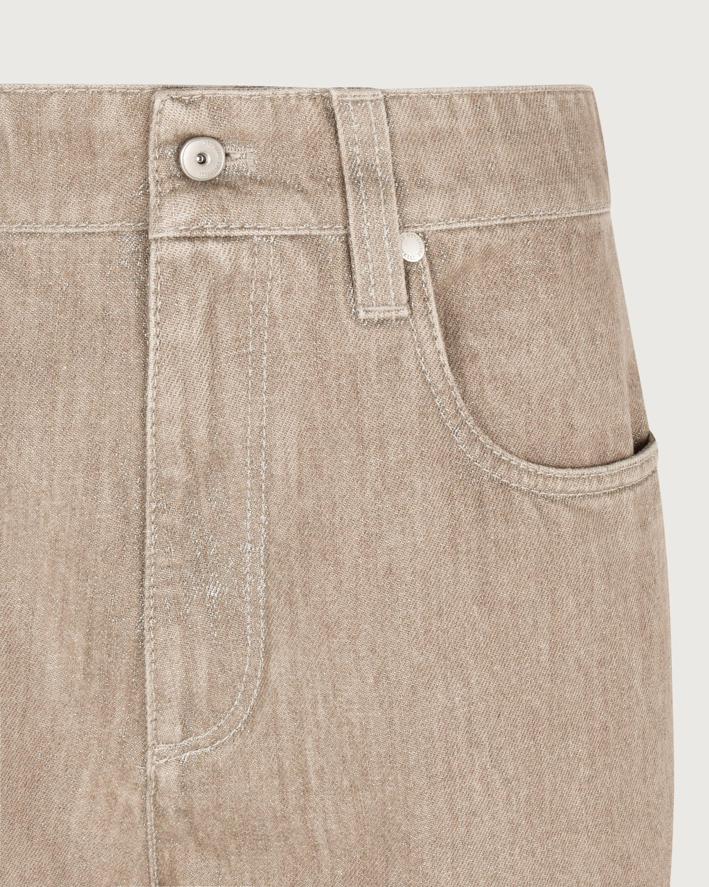 Brunello Cucinelli Pantalone Beige/silver  ML109P4072 C1340 