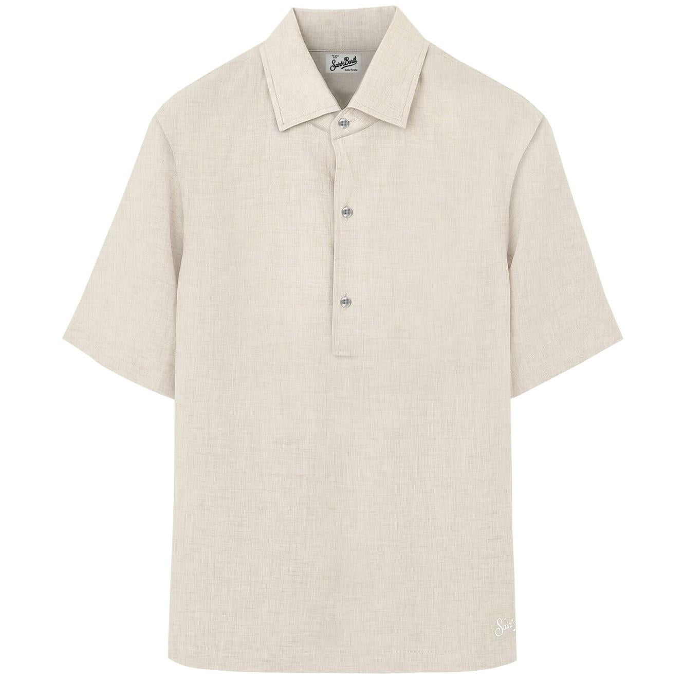 MC 2 SAINT BARTH Polo   RAPHAEL POLO LINEN 10L CREAM 