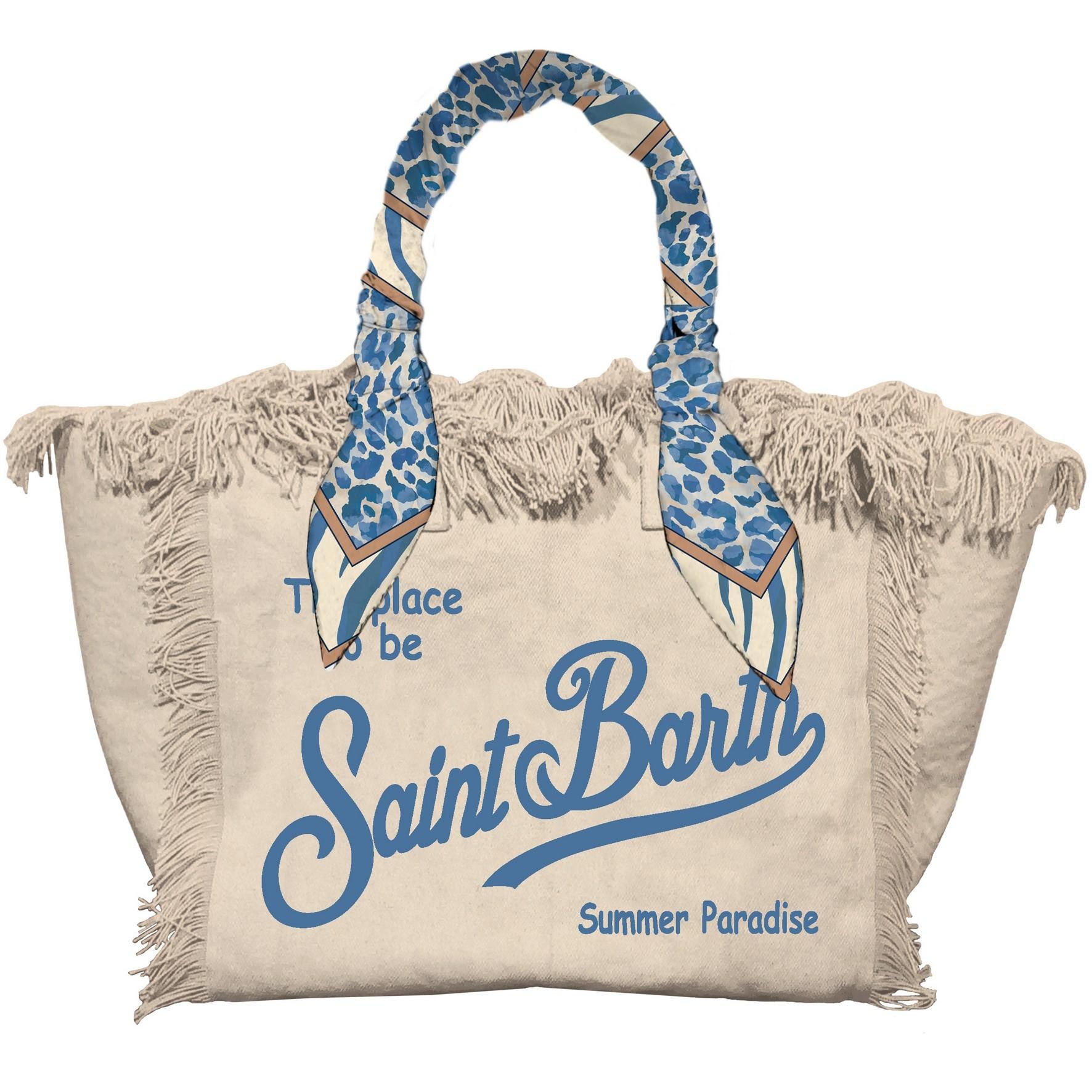 MC 2 SAINT BARTH Borsa   VANITY FOULARD BLUE SAFARI 1136 