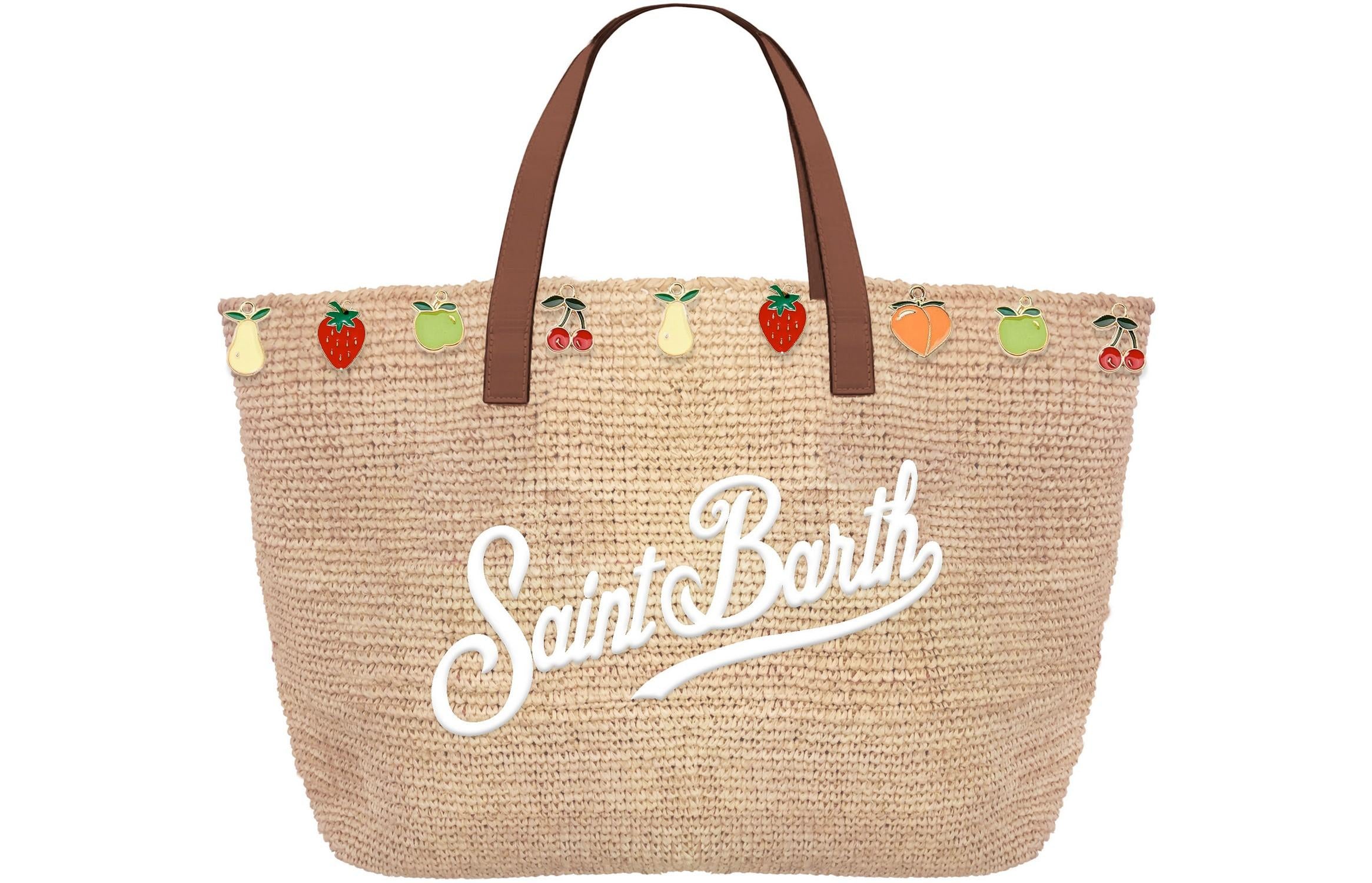 MC 2 SAINT BARTH Borsa   RAFFIA CITY MINI FRUIT CHARM 1118 EMB 
