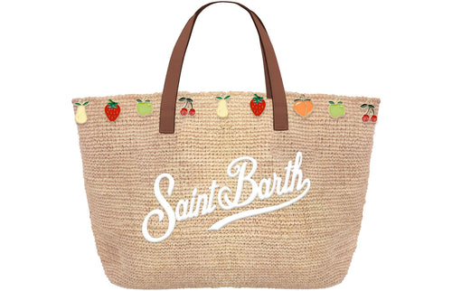 MC 2 SAINT BARTH Borsa   RAFFIA CITY MINI FRUIT CHARM 1118 EMB 