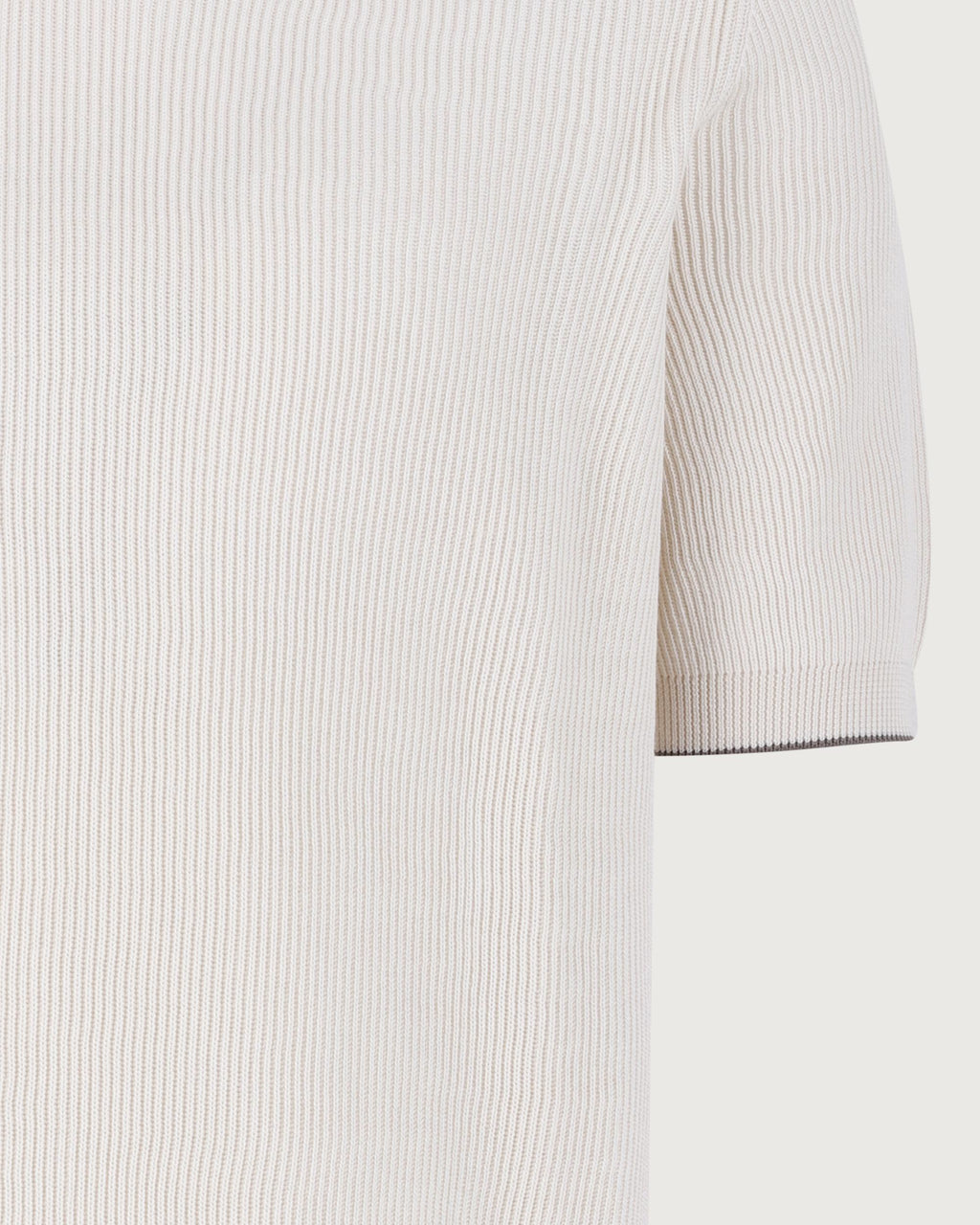 Brunello Cucinelli Polo English white+nocciola  M29400015 CSG56 