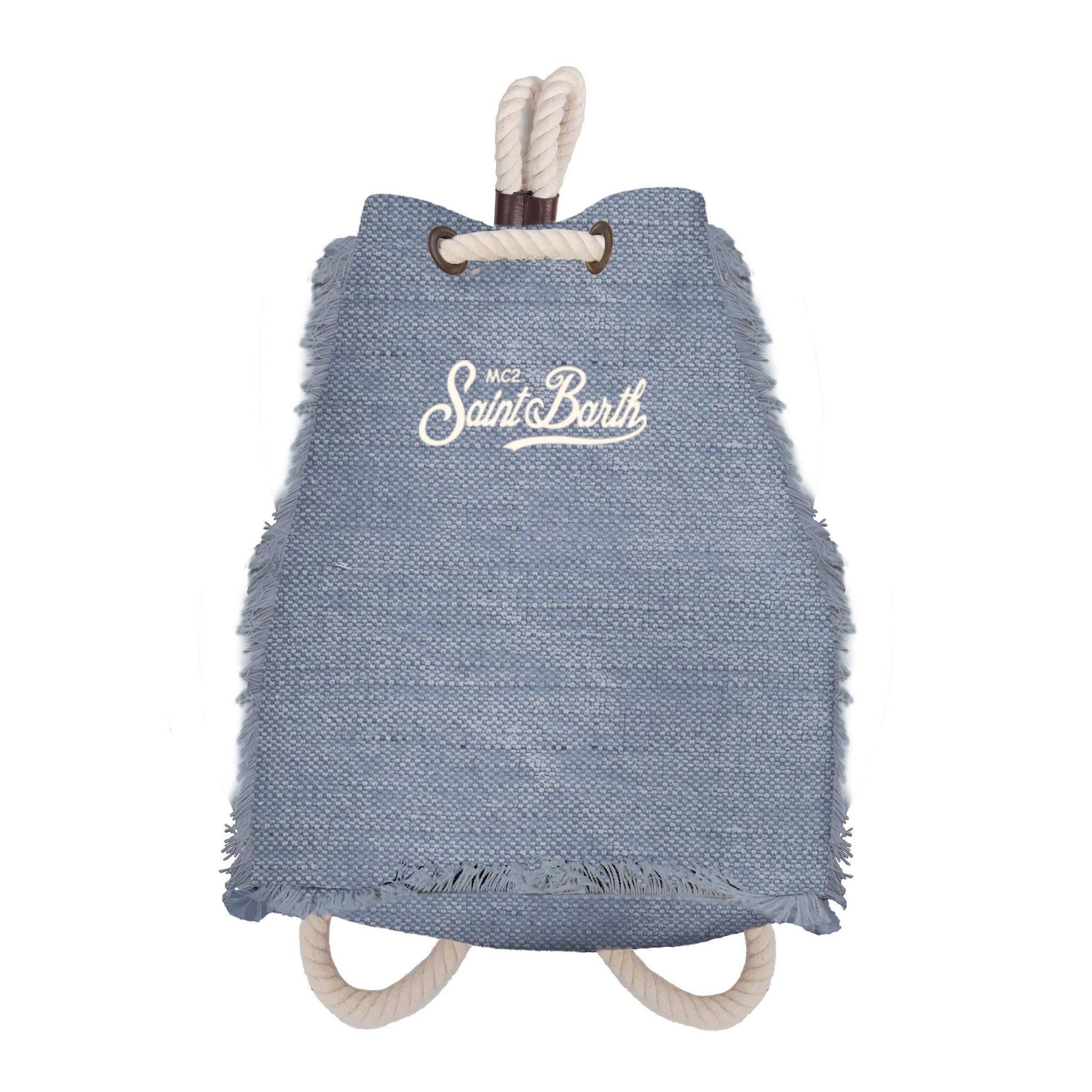 MC 2 SAINT BARTH Zaino   BOAT BACKPACK LINEN LINEN DENIM EMB 