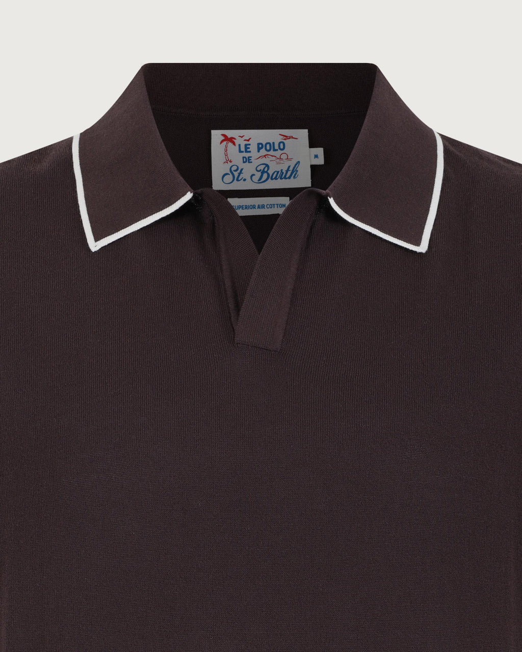 MC 2 SAINT BARTH Polo   SLOAN CONTRAST COTTON 18 BROWN 