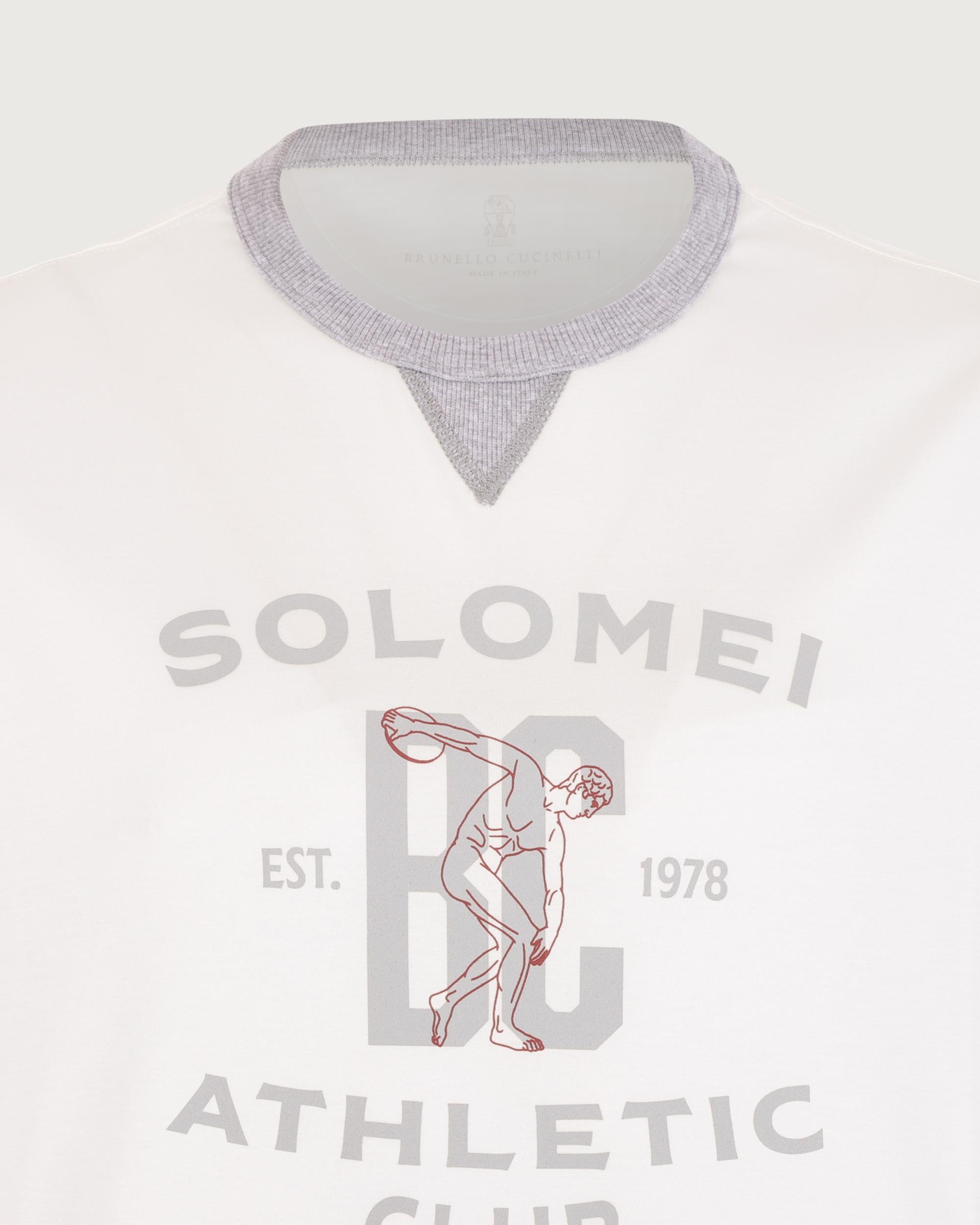 Brunello Cucinelli T-shirt Offwhite+grigio+porpora  M0B131001G CFR27 