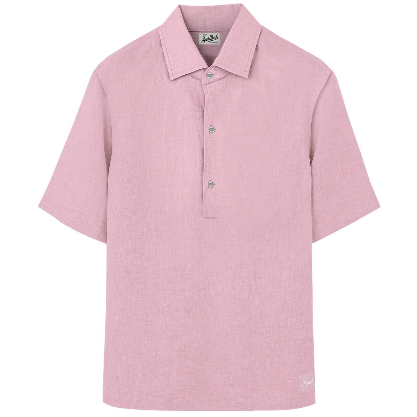MC 2 SAINT BARTH Polo   RAPHAEL POLO LINEN 21 PINK 