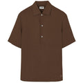 MC 2 SAINT BARTH Polo   RAPHAEL POLO LINEN 18 BROWN 